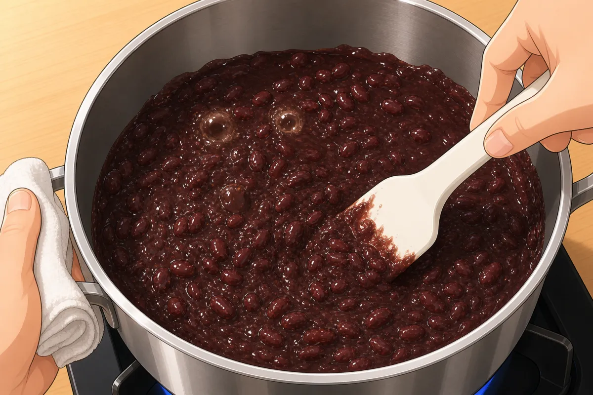 Keep scraping the whole bottom as it thickens.
