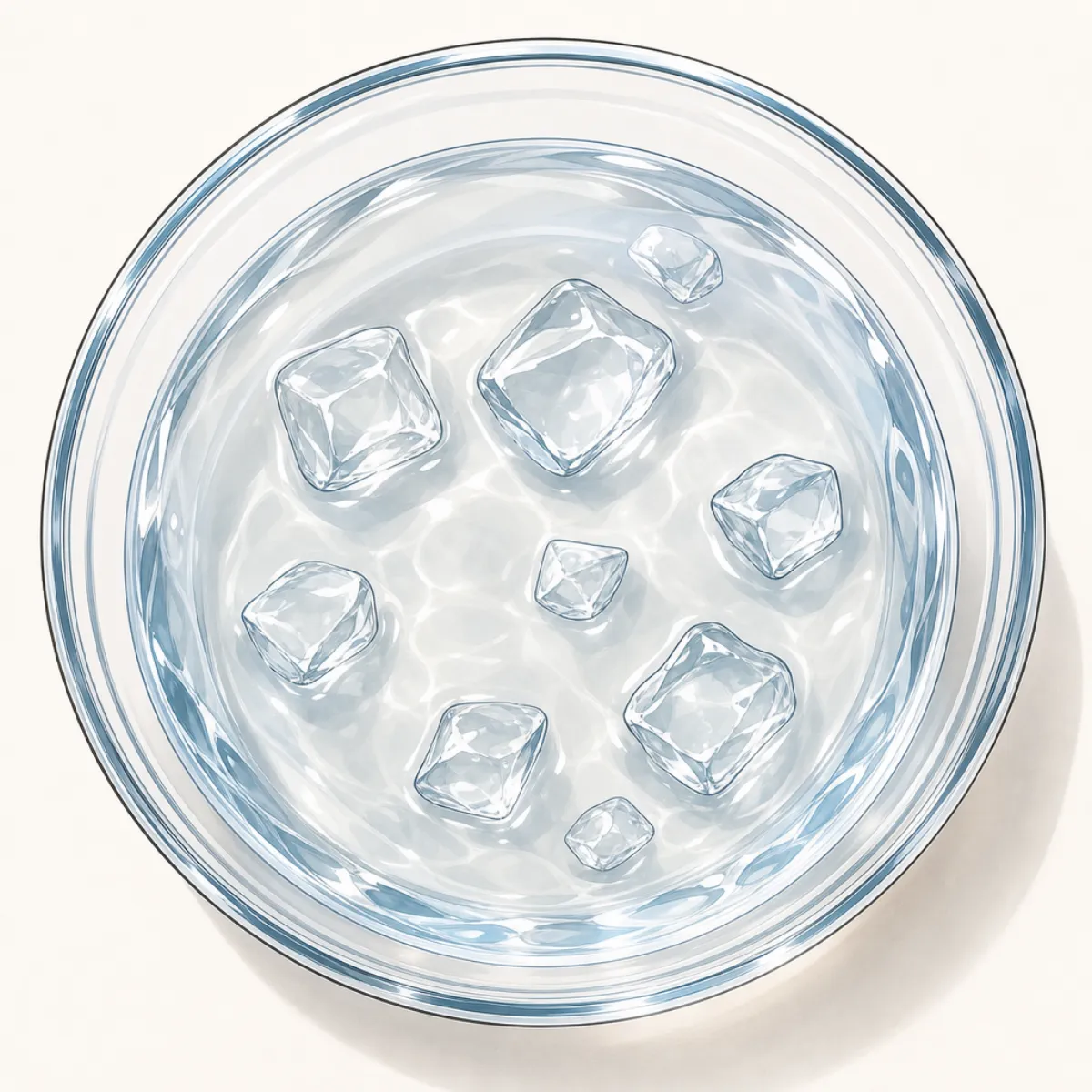 Iced water