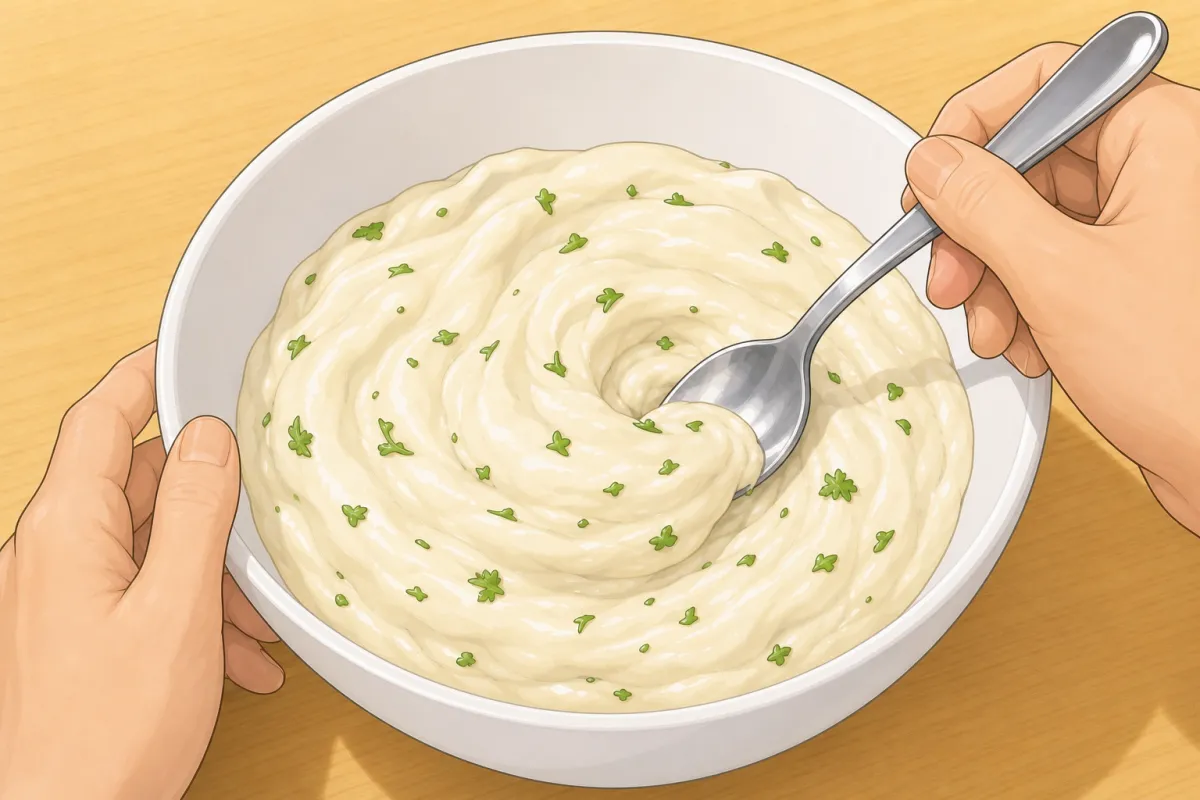 Stir the cream, cheese, lemon, ginger-garlic, pepper, coriander, salt and oil into the paste.