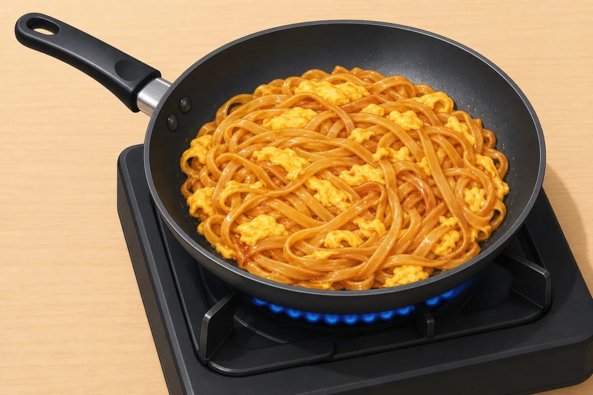 Noodles and sauce