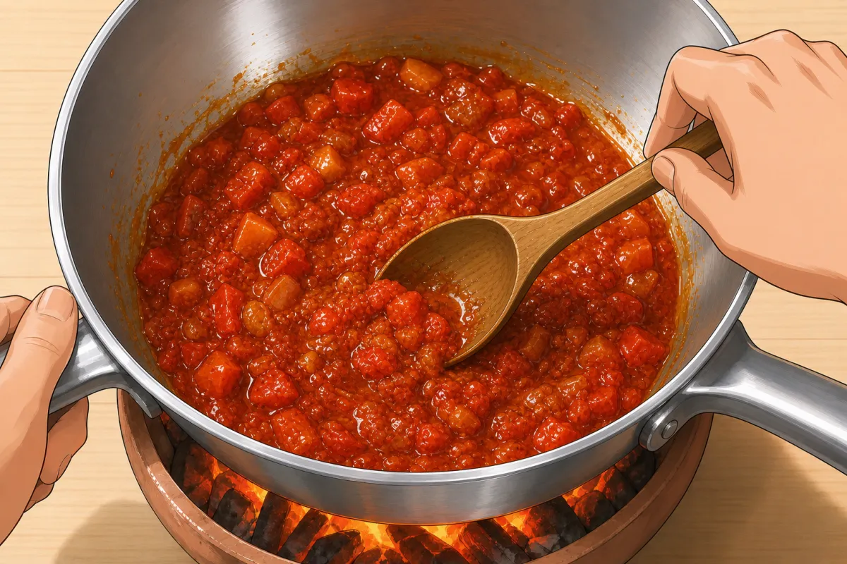 Deglaze with fresh tomatoes