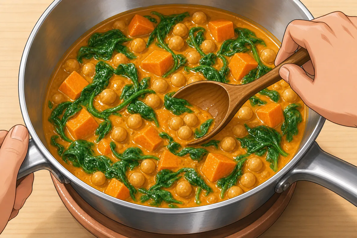 Finish with spinach