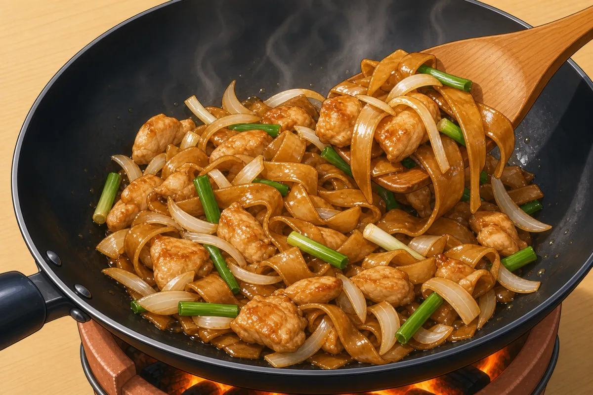 Noodles and sauce