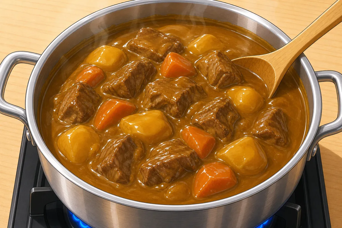 Simmer, stirring