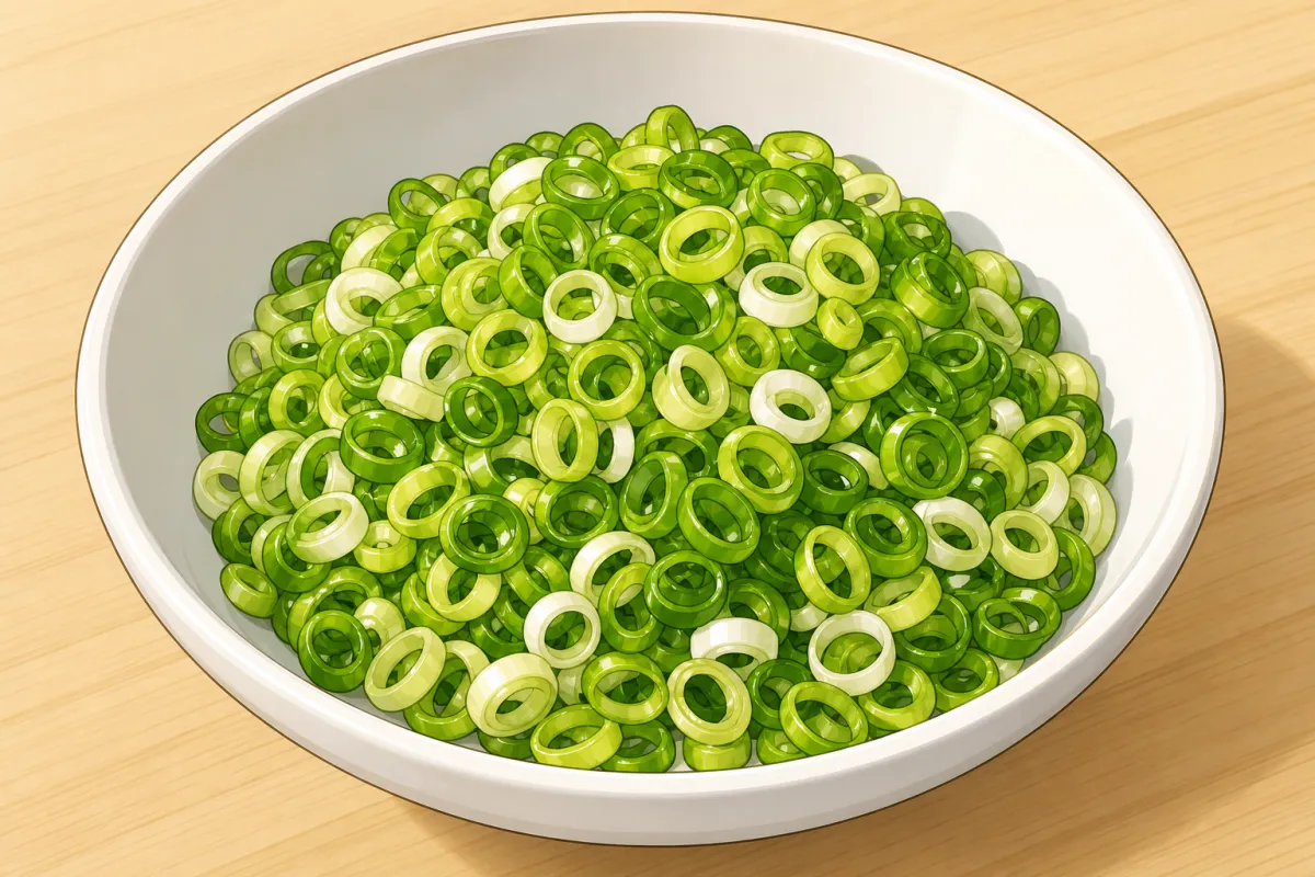 Slice the scallions