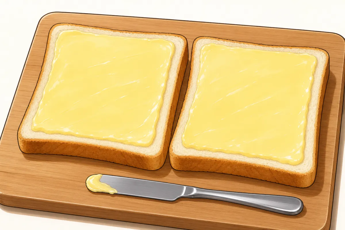 Butter the outsides
