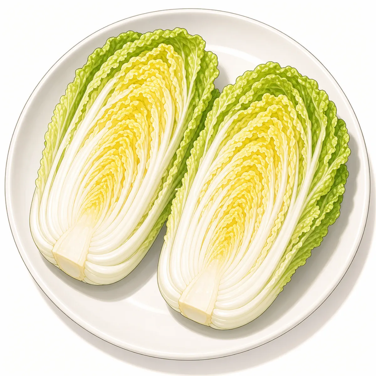 Salted cabbage halves