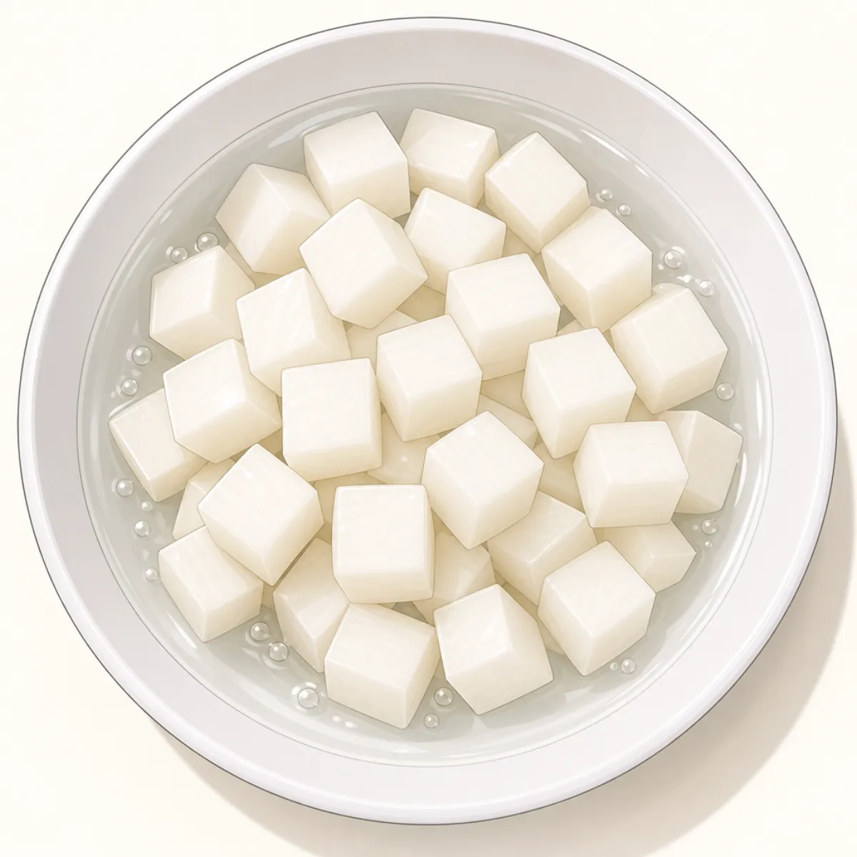 Radish cubes