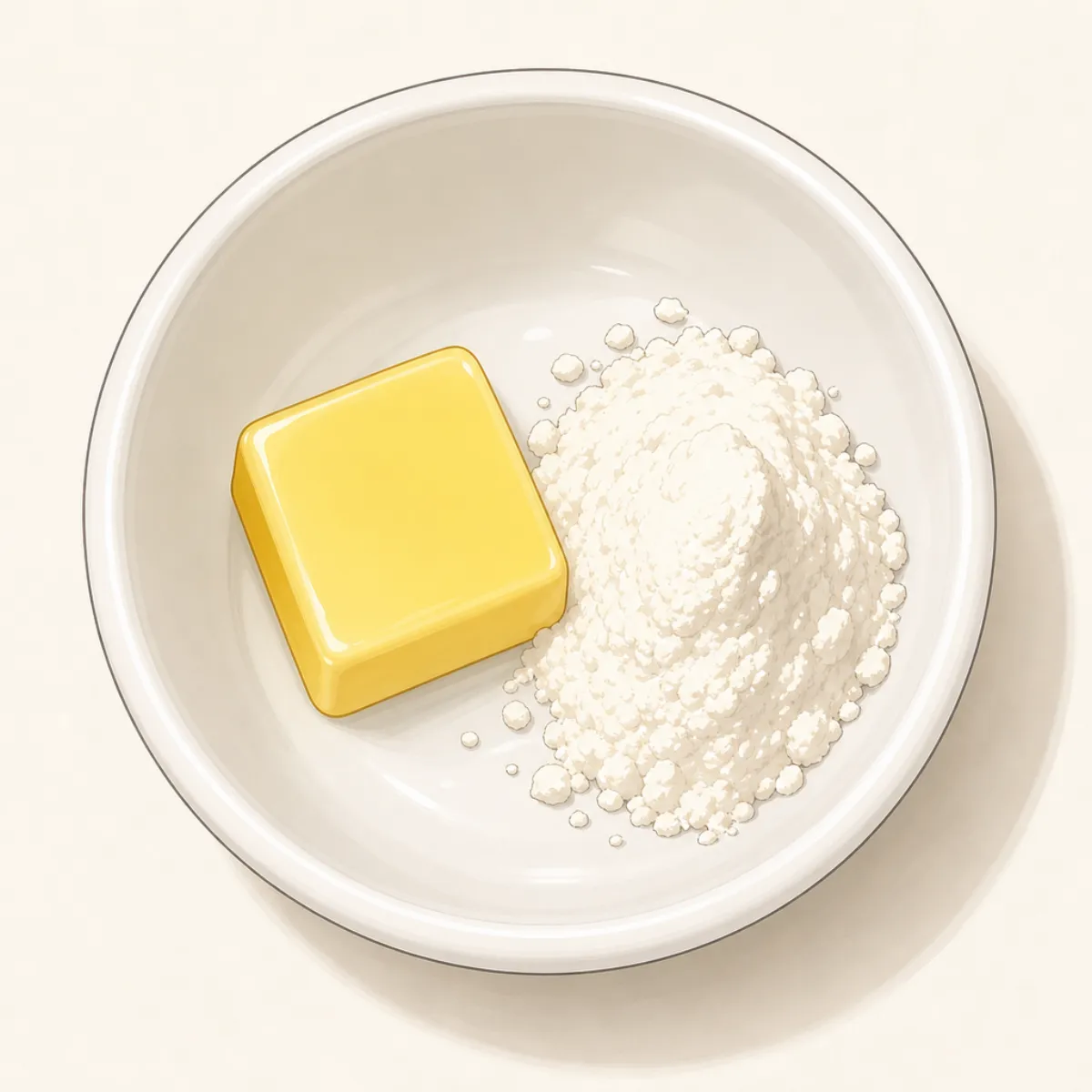 Butter and flour