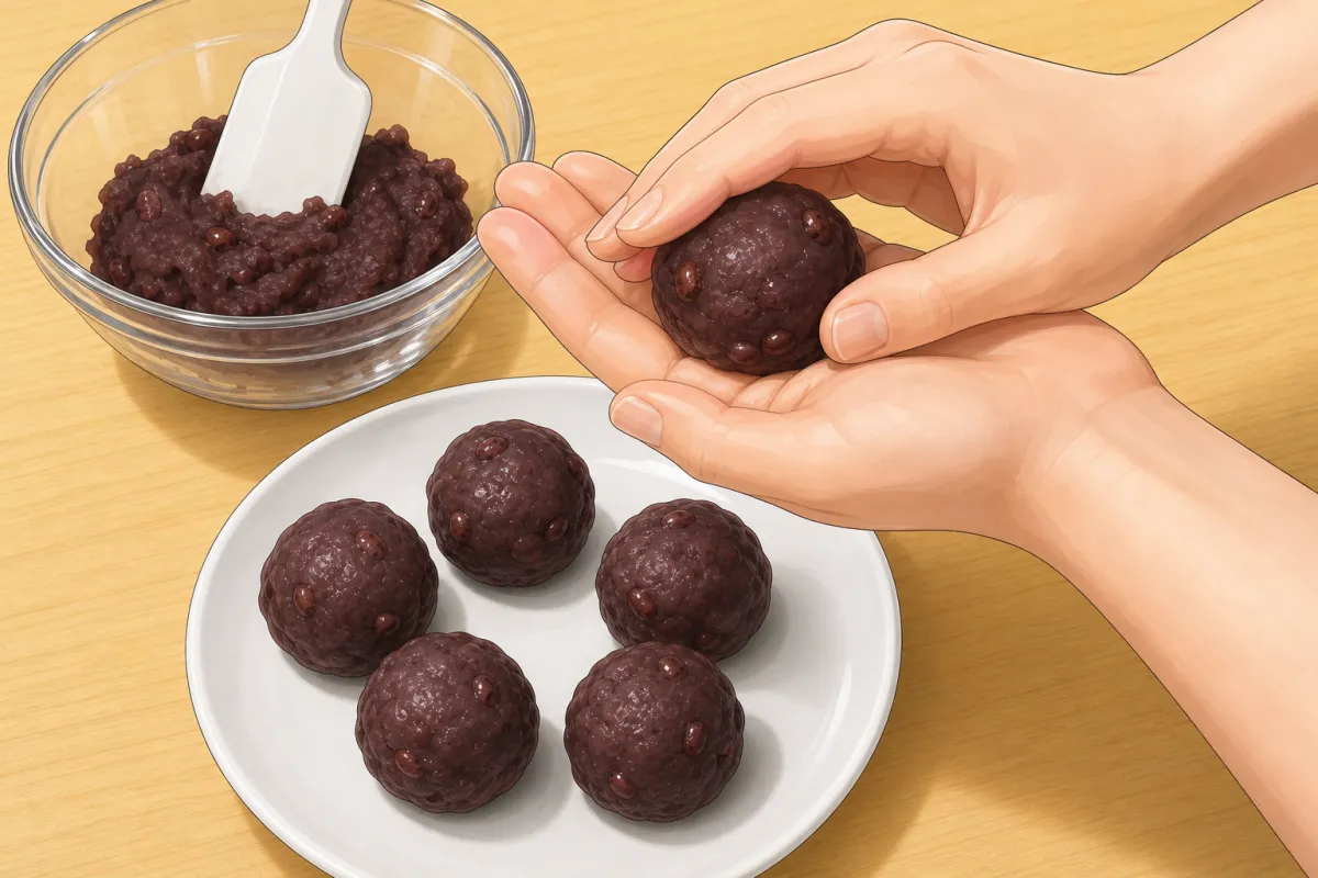 Roll each ball between your palms.