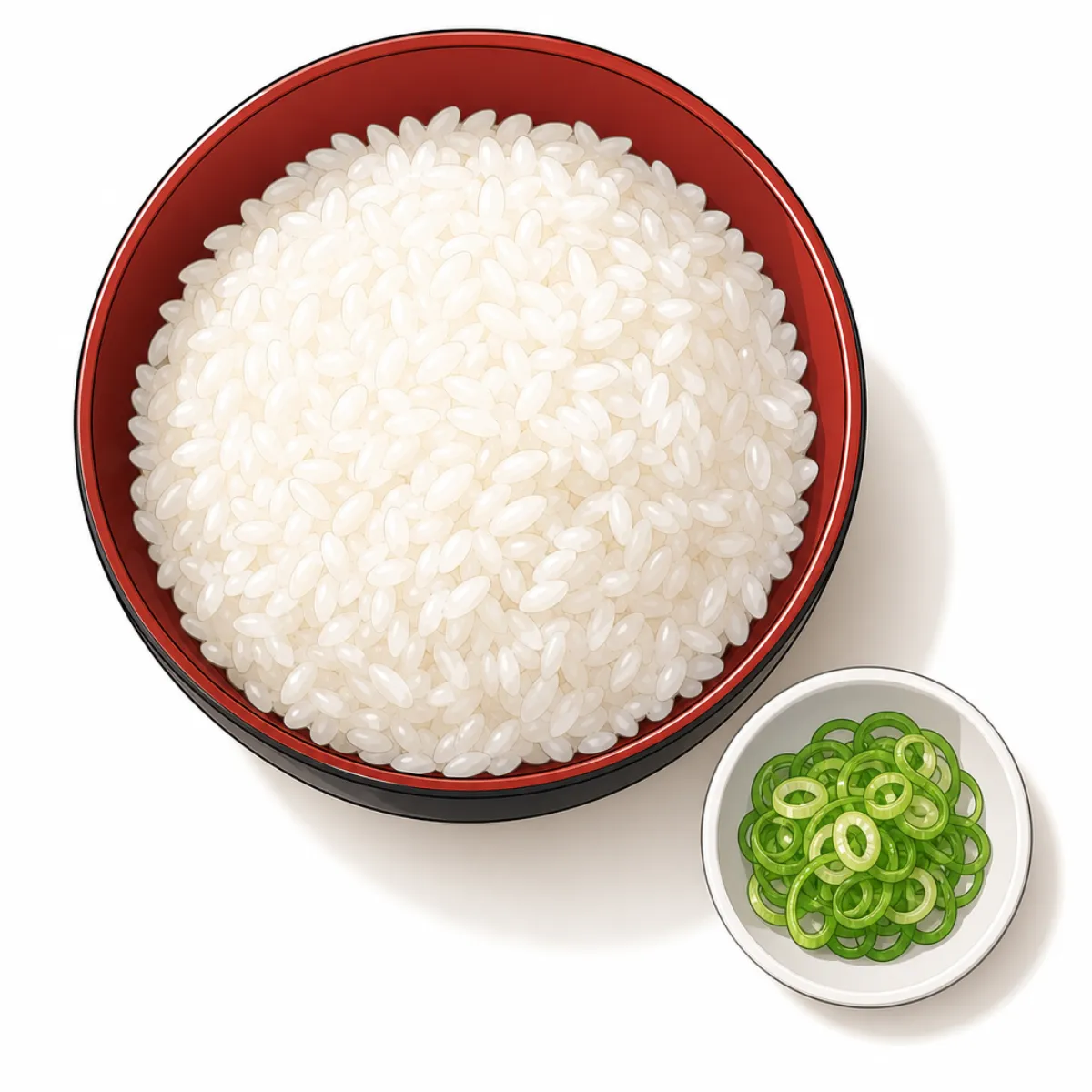 Rice + garnish