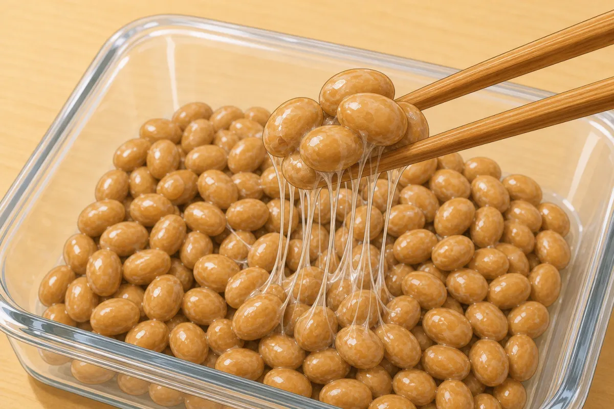 Stir a few: sticky strings should follow the chopstick.
