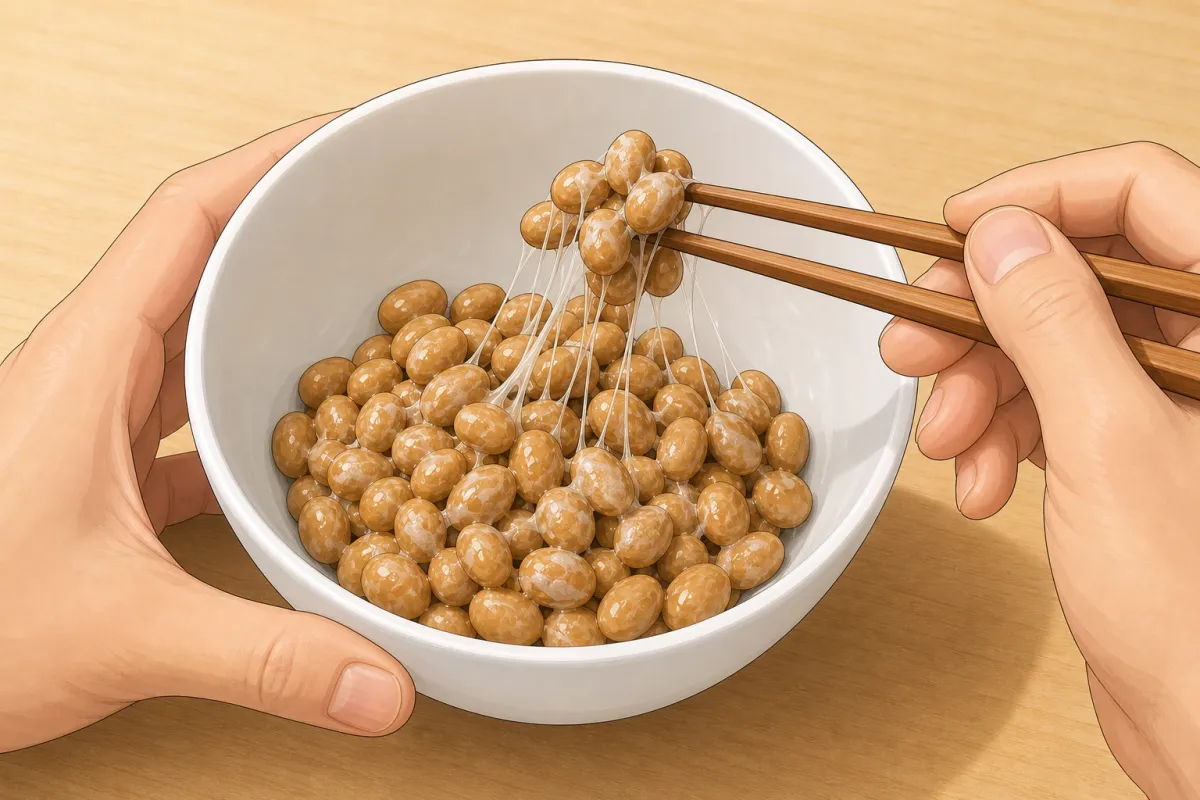 Stir hard 30–50 times before eating, until white and stringy.