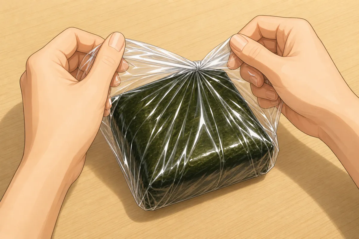 Wrap it tightly in its plastic wrap; rest seam side down.