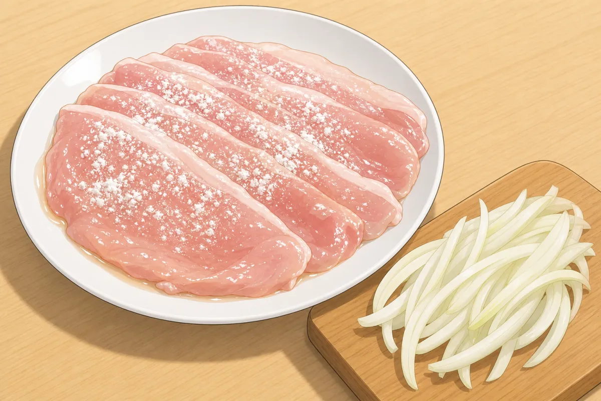 Pork and onion