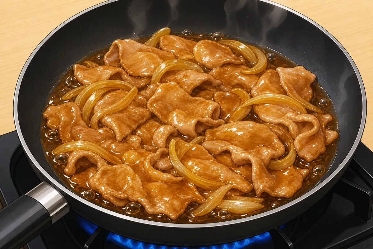 Onion, then the sauce