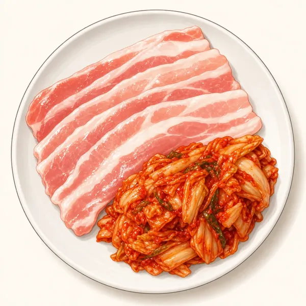 Pork + kimchi