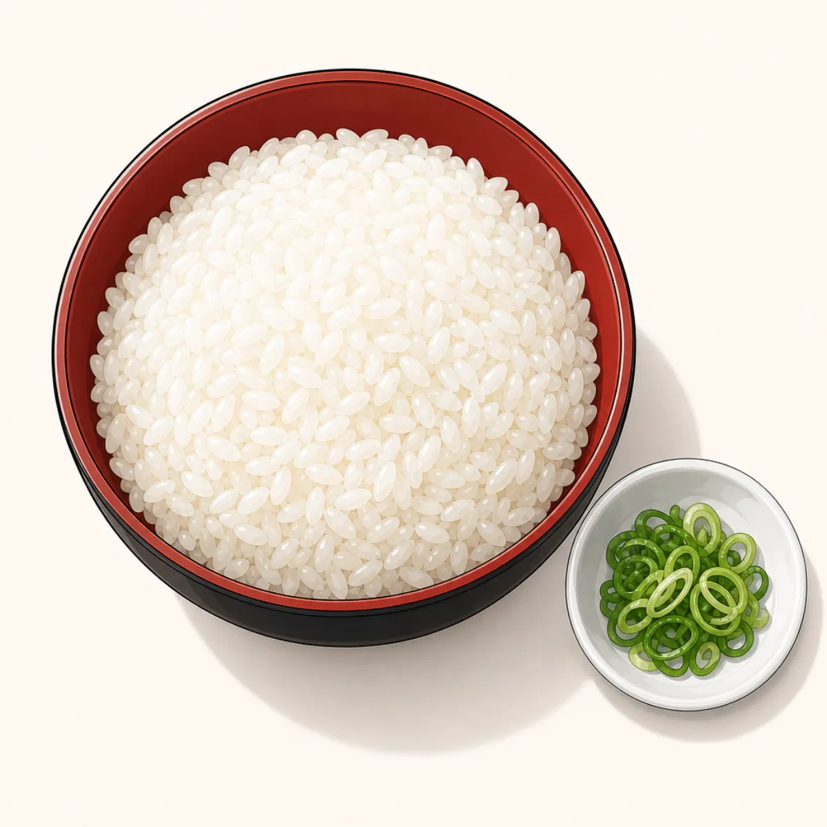 Rice + garnish