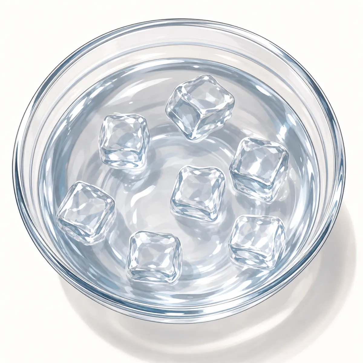 Iced water