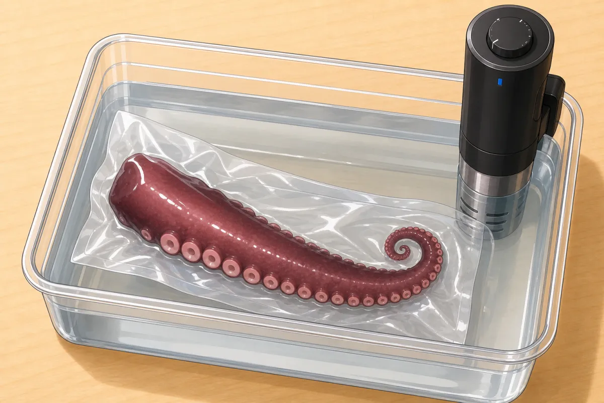 Sous vide the tentacle