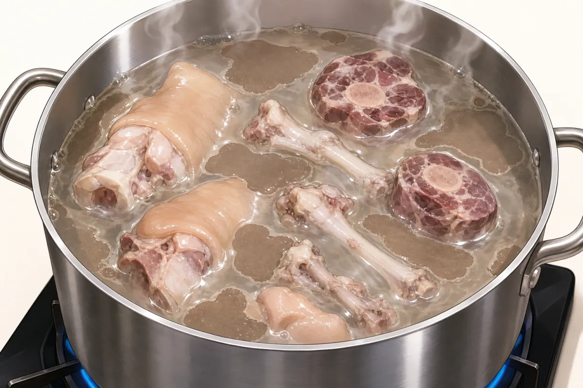 Blanch the bones