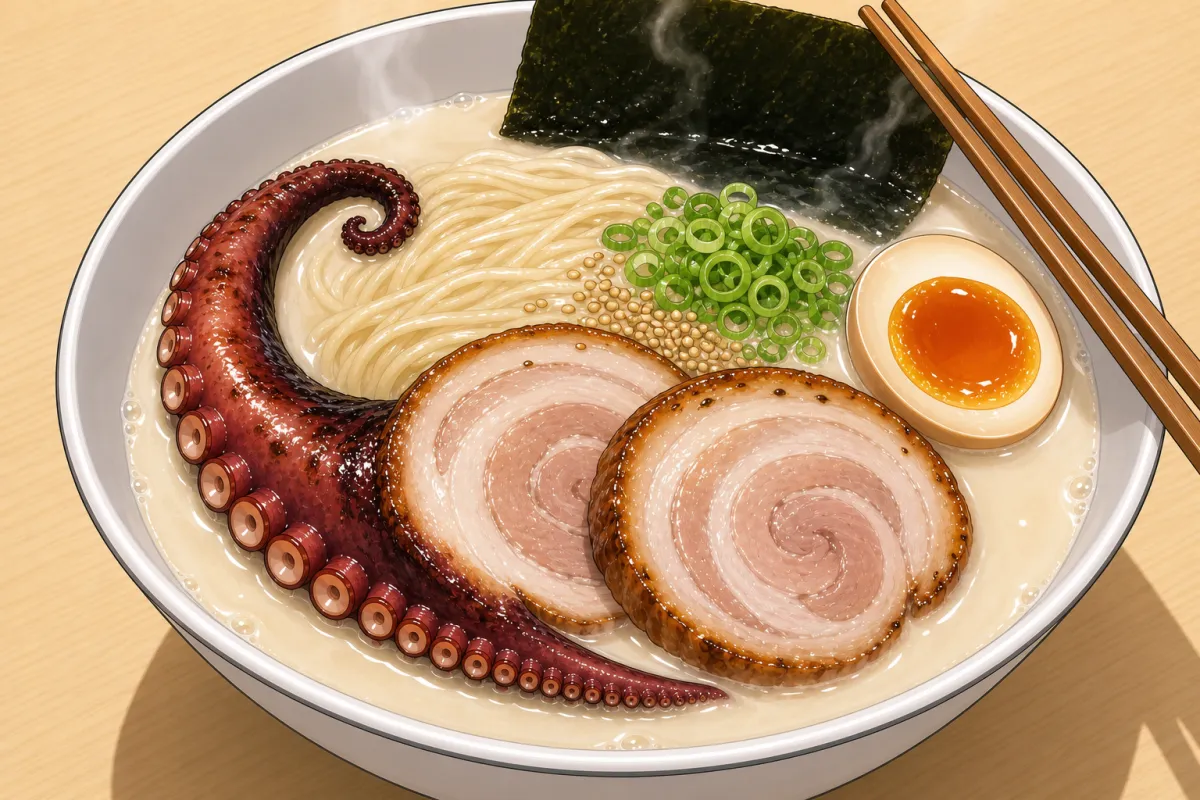 Creamy white ramen (tonkotsu-style paitan)