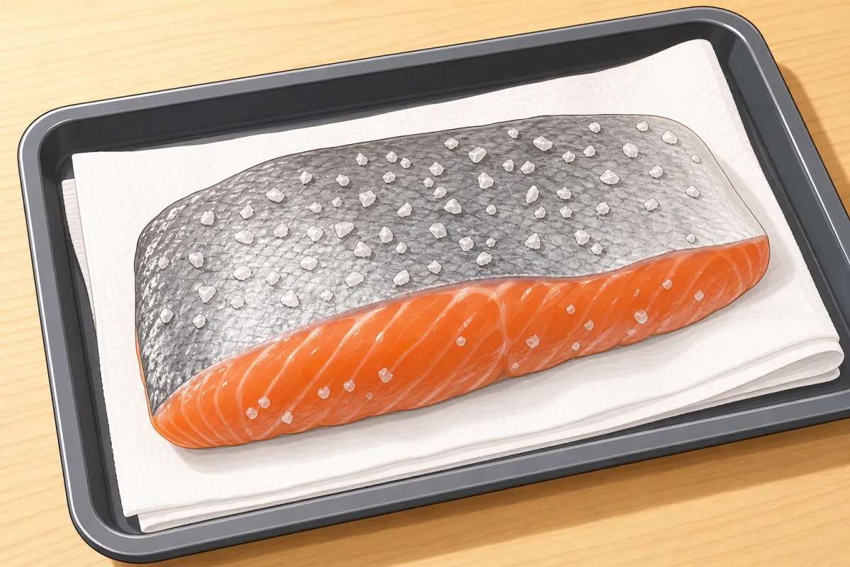 Salt the salmon