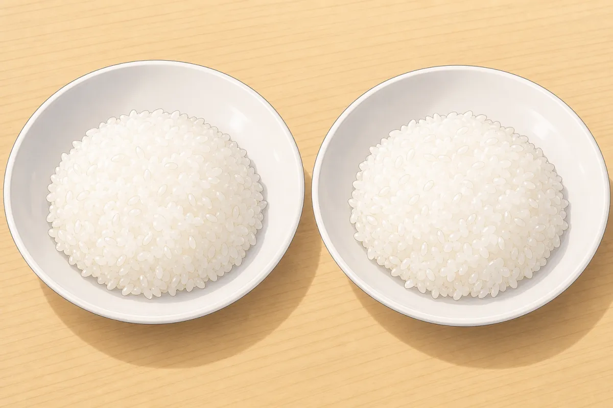 Rice into the bowls