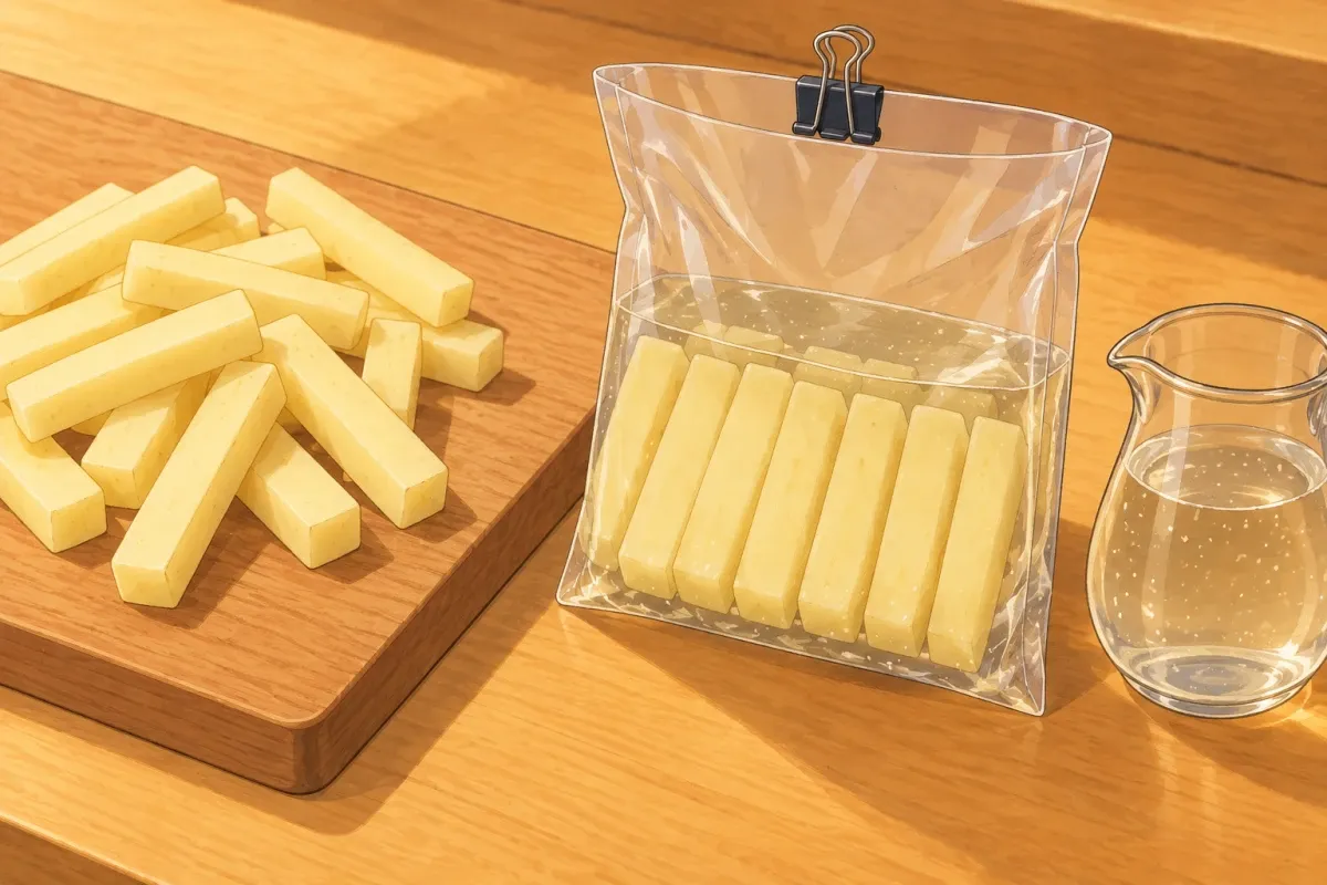 Cut and bag with brine