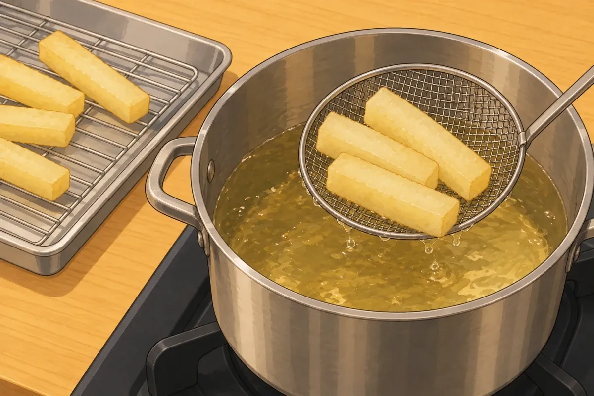Dry, then par-fry