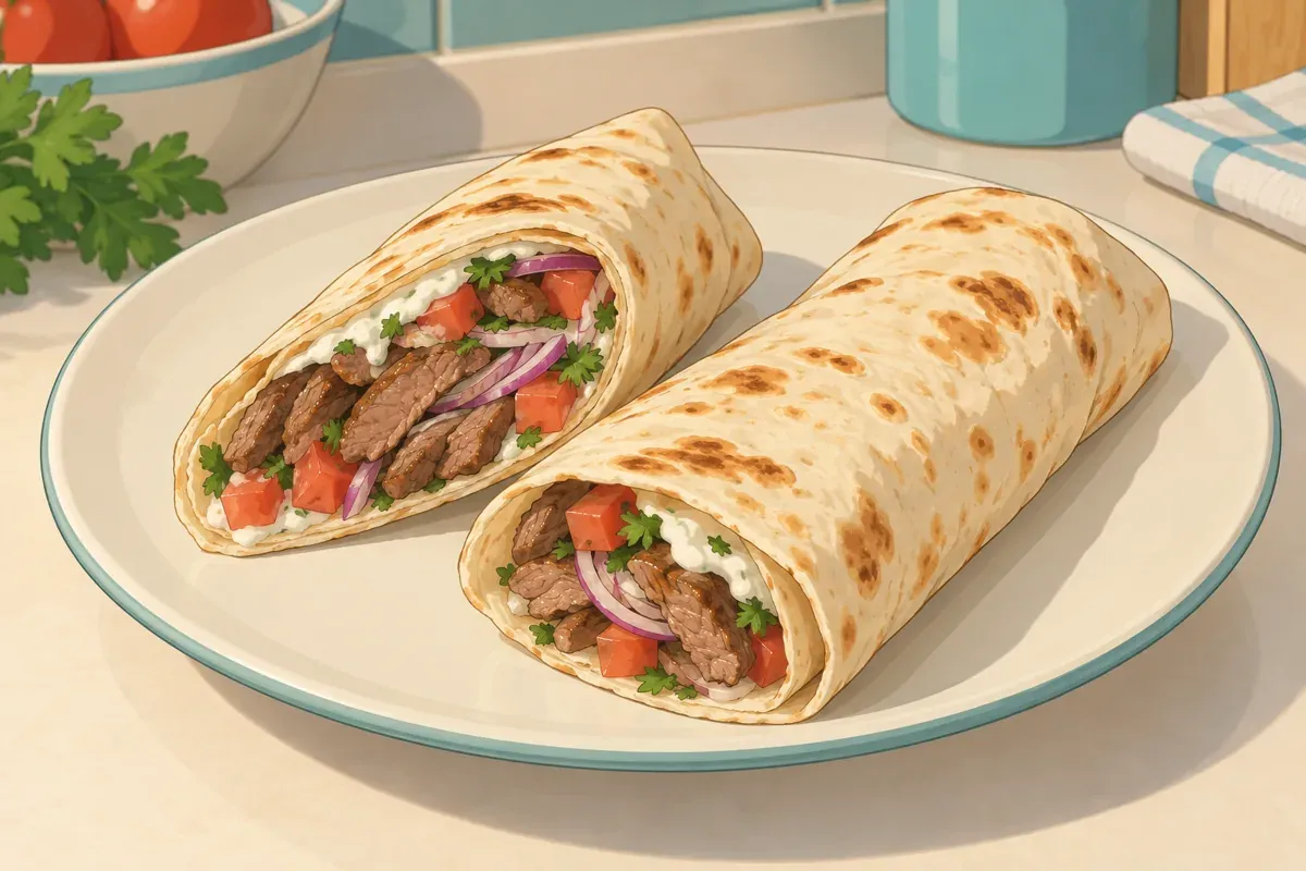 Kuzu tantuni-style wraps (quick lamb wraps)