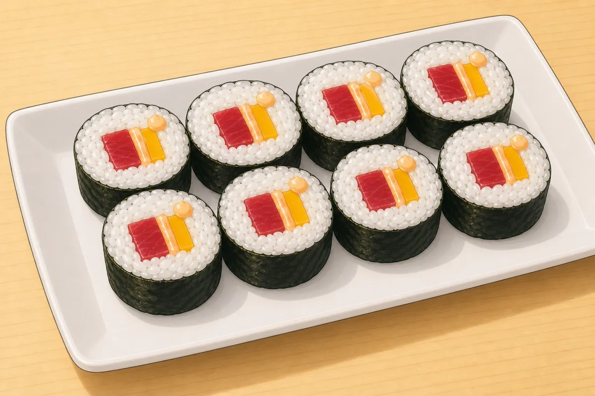 Tuna & mango roll with spicy mayo