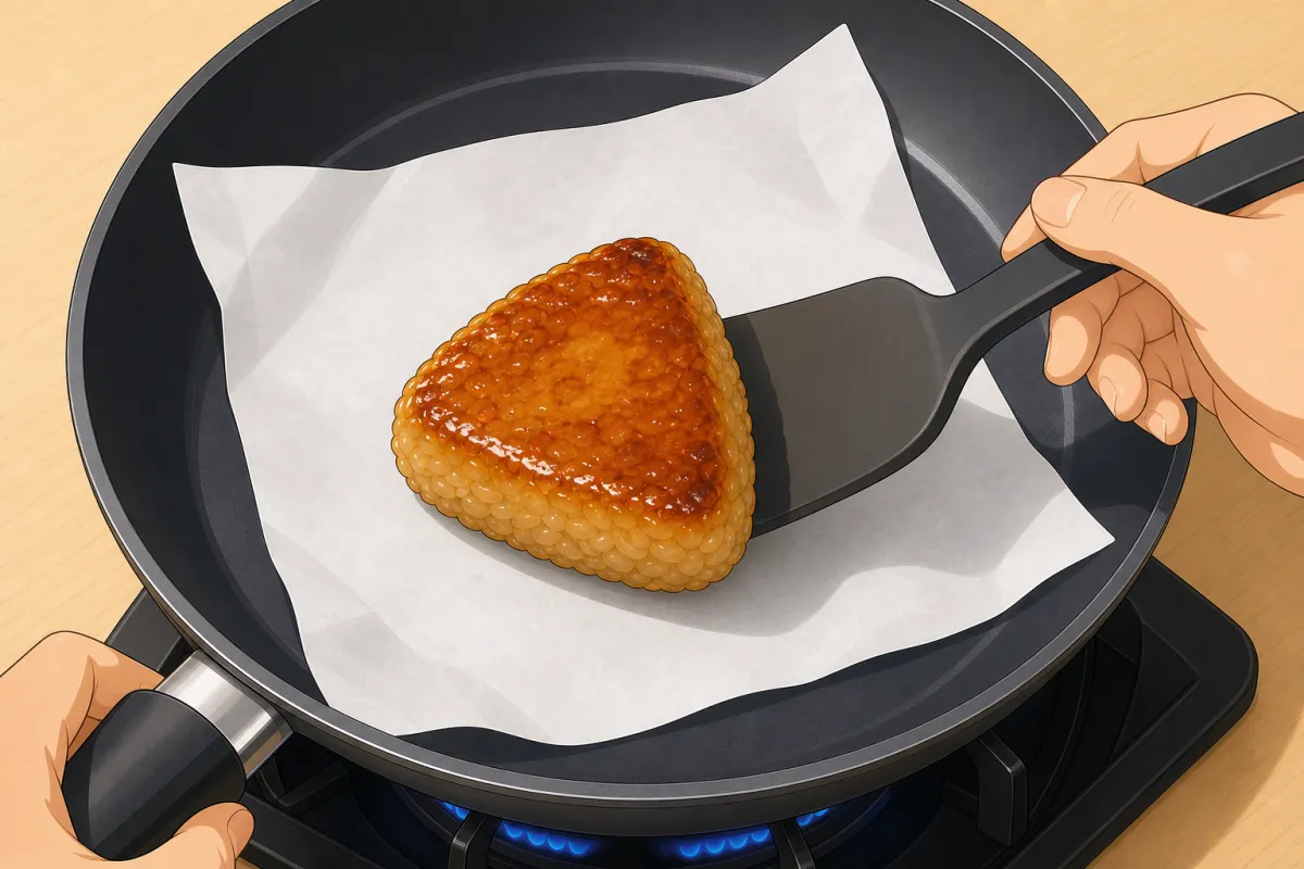 Turn it glaze-side down onto the parchment, then brush the other side.