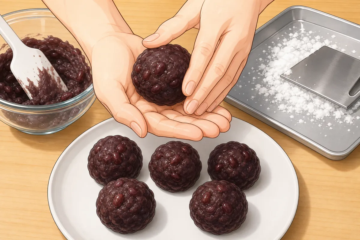 Roll each ball between your palms.