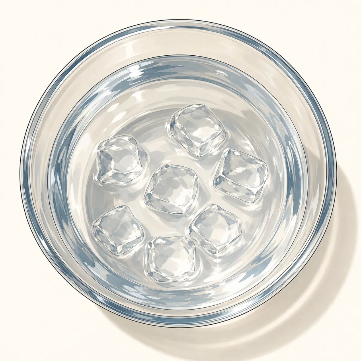Iced water