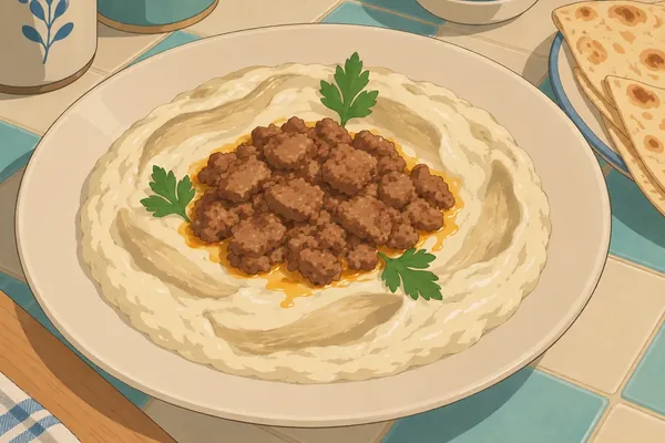 Ali nazik (lamb on smoky aubergine yoghurt)